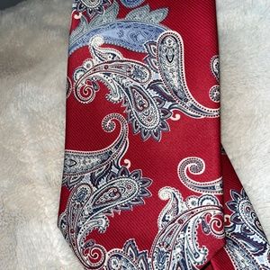 Nicole Miller Red Silk Tie